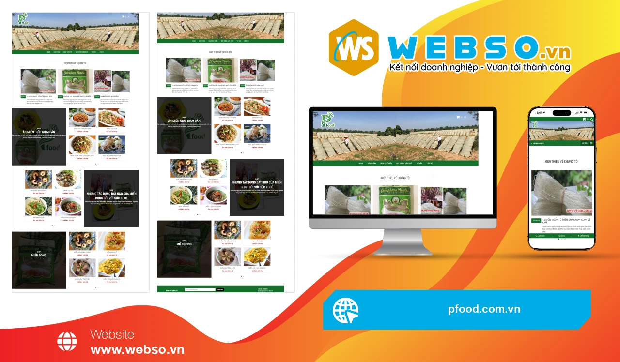 Thiết Kế Website Thực Phẩm PFood: Nền Tảng Kết Nối Khách Hàng Hiện Đại