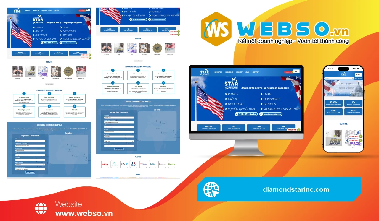Thiết Kế Website Dịch Vụ Bảo Hiểm Diamond Star: Cầu Nối Giữa Bạn Và Cuộc Sống
