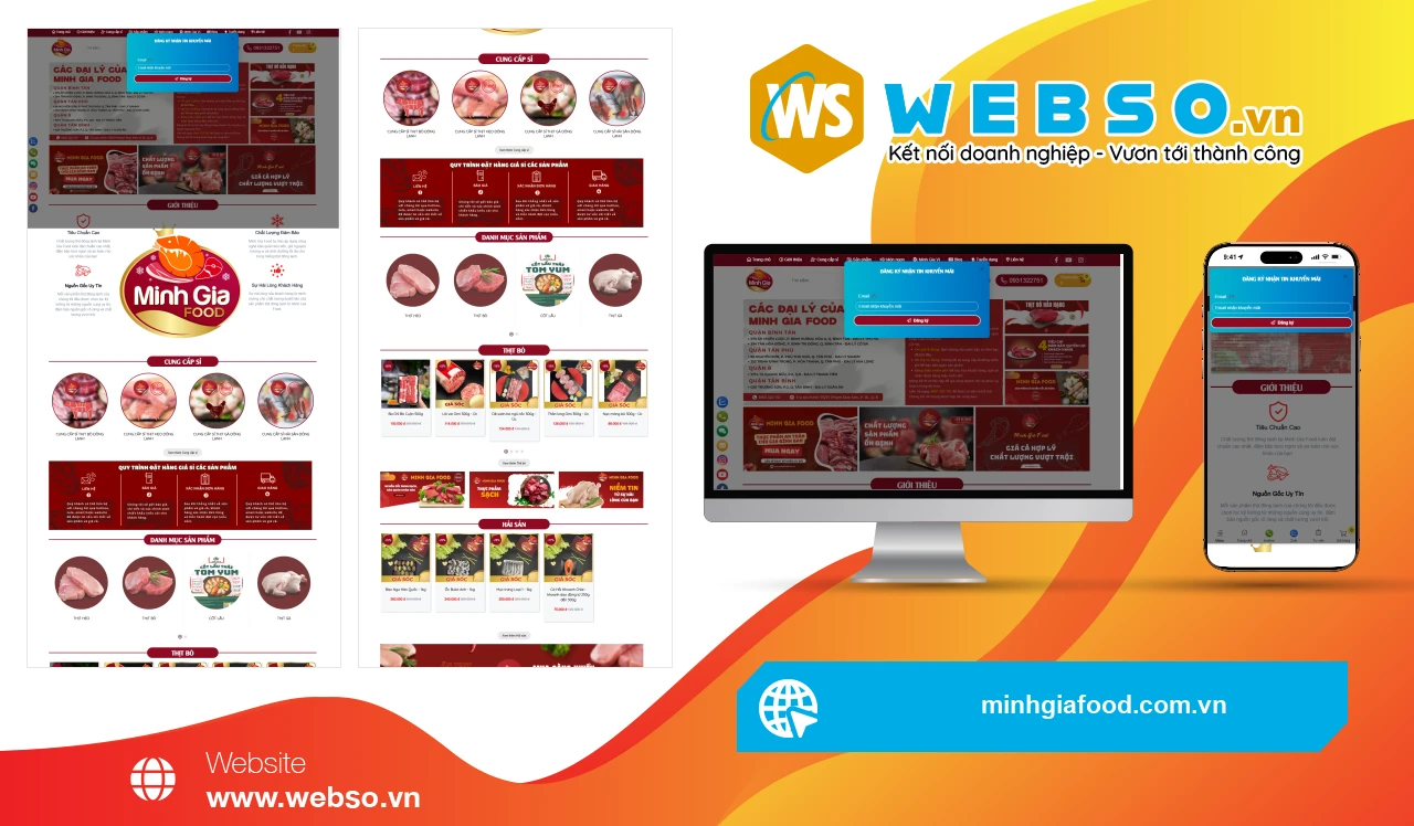 Thiết Kế Website Thực Phẩm Minh Gia: Giải Pháp Thực Phẩm Tươi Ngon An Toàn