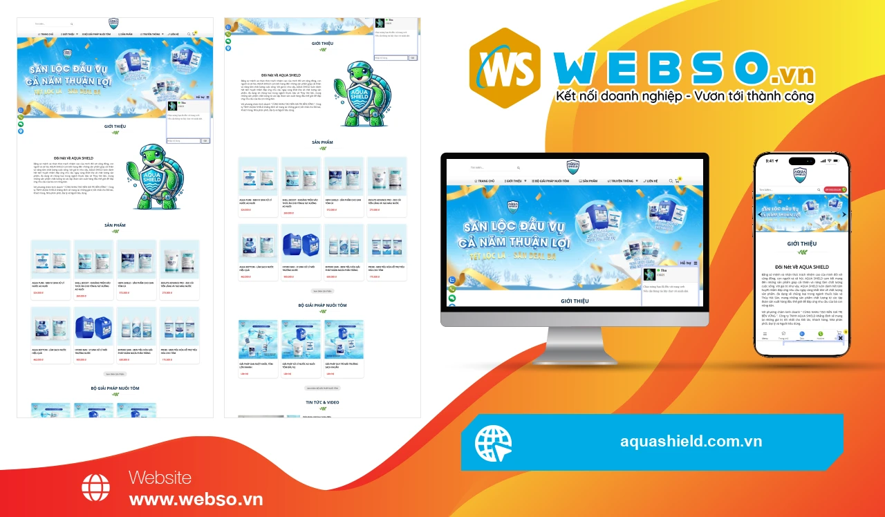 Thiết Kế Website Công Nghệ Sinh Học Aqua Shield: Nâng Tầm Chất Lượng Cuộc Sống