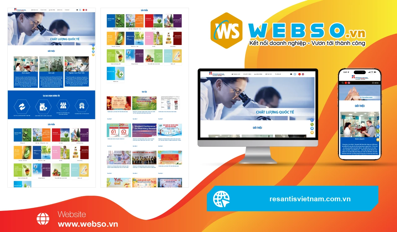 Thiết Kế Website Dược Phẩm Resantis Việt Nam: Nâng Cao Trải Nghiệm Khách Hàng