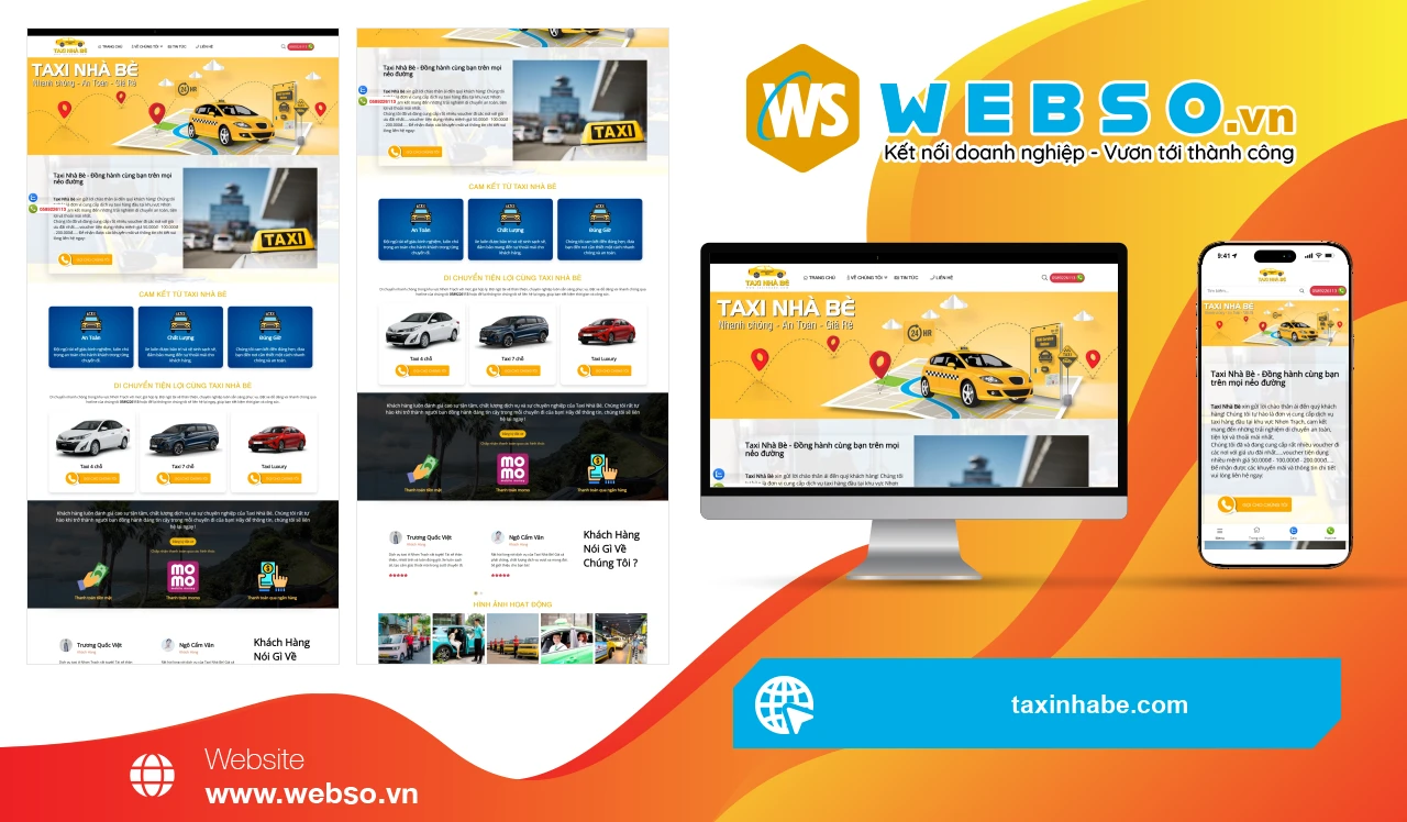 Thiết Kế Website Dịch Vụ Taxi Nhà Bè: Nền Tảng Đặt Xe Hiện Đại Và Tiện Lợi.