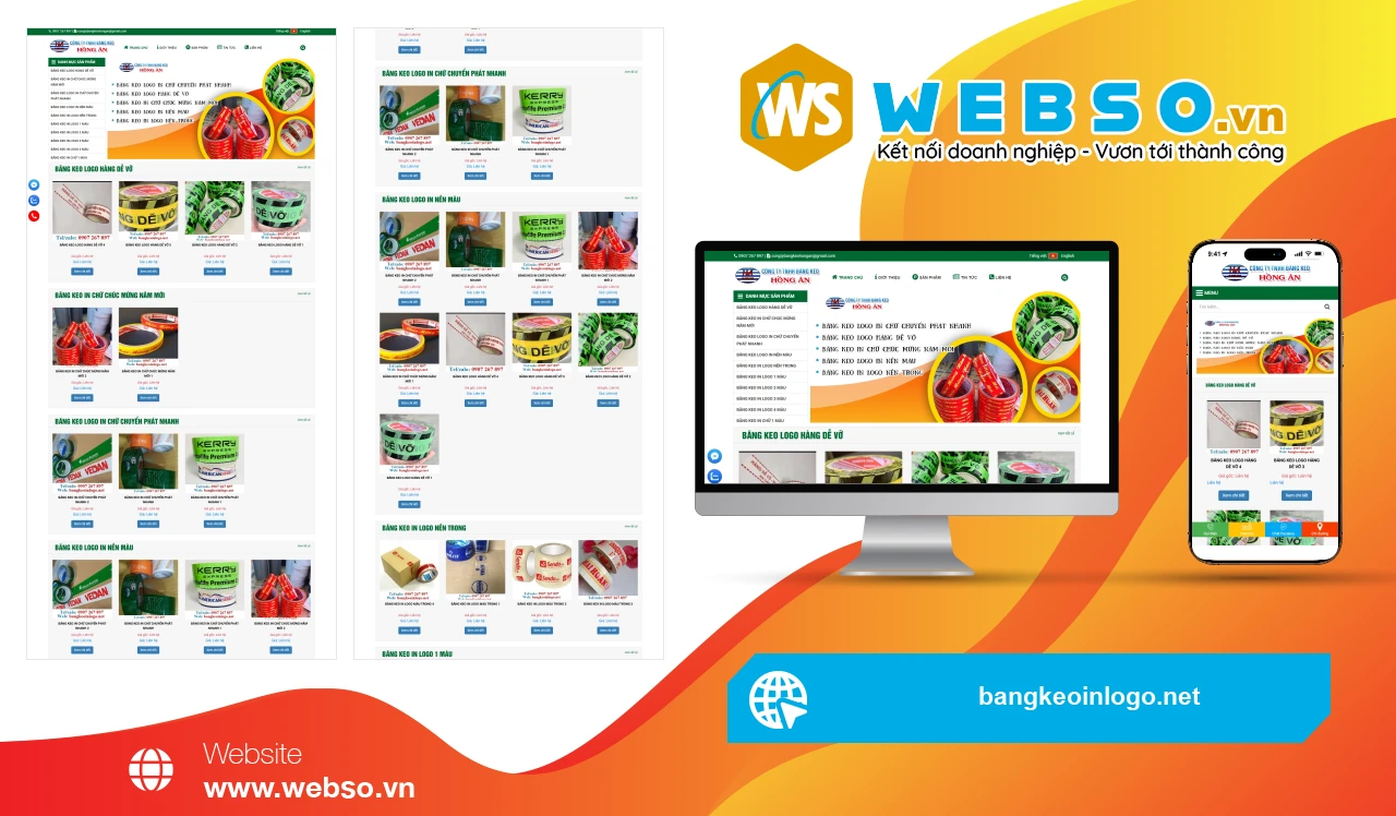 Thiết Kế Website Thương Mại Điện Tử Công Ty TNHH Băng Keo Hồng Ân: Nâng Tầm Thương Hiệu Bằng Sự Đổi Mới