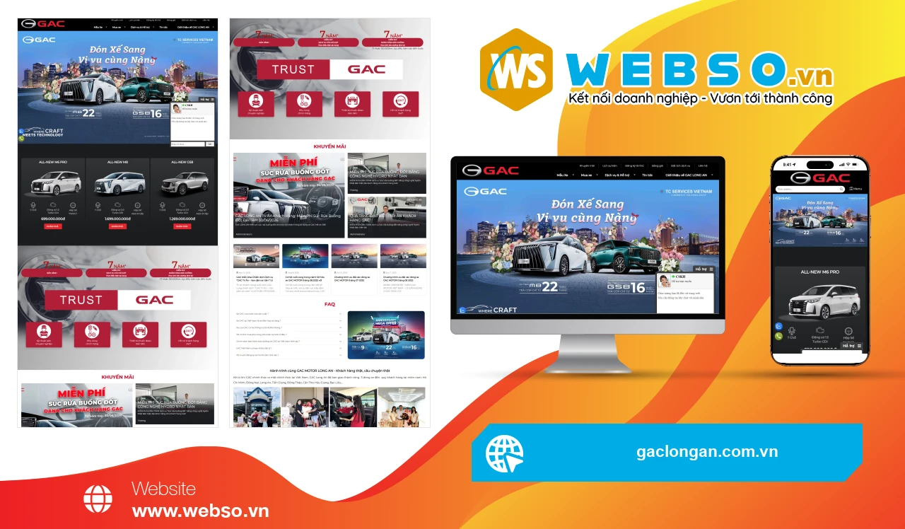 Thiết Kế Website Phân Phối Ô Tô GAC MOTOR Long An: Kết Nối Khách Hàng Với Dịch Vụ Tốt Nhất
