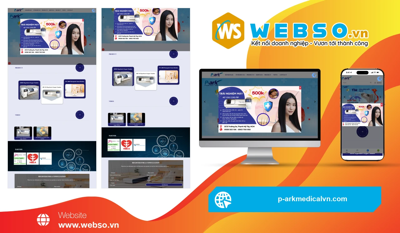Thiết Kế Website Thiết Bị Y Tế P-ARK MEDICAL VN: Nâng Cao Trải Nghiệm Khách Hàng