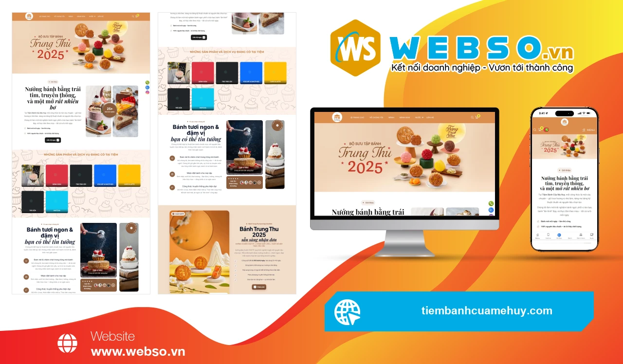 Thiết Kế Website Tiệm Bánh Của Mẹ Huy: Trải Nghiệm Bánh Ngọt Tuyệt Vời Từ Tây Ninh