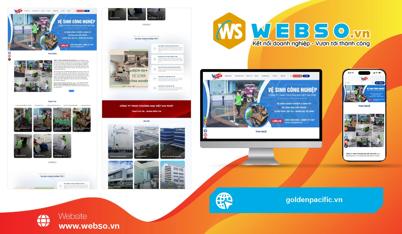 Thiết Kế Website Dịch Vụ Vệ Sinh Công Nghiệp Golden Pacific: Nâng Cao Uy Tín Và Tin Tưởng