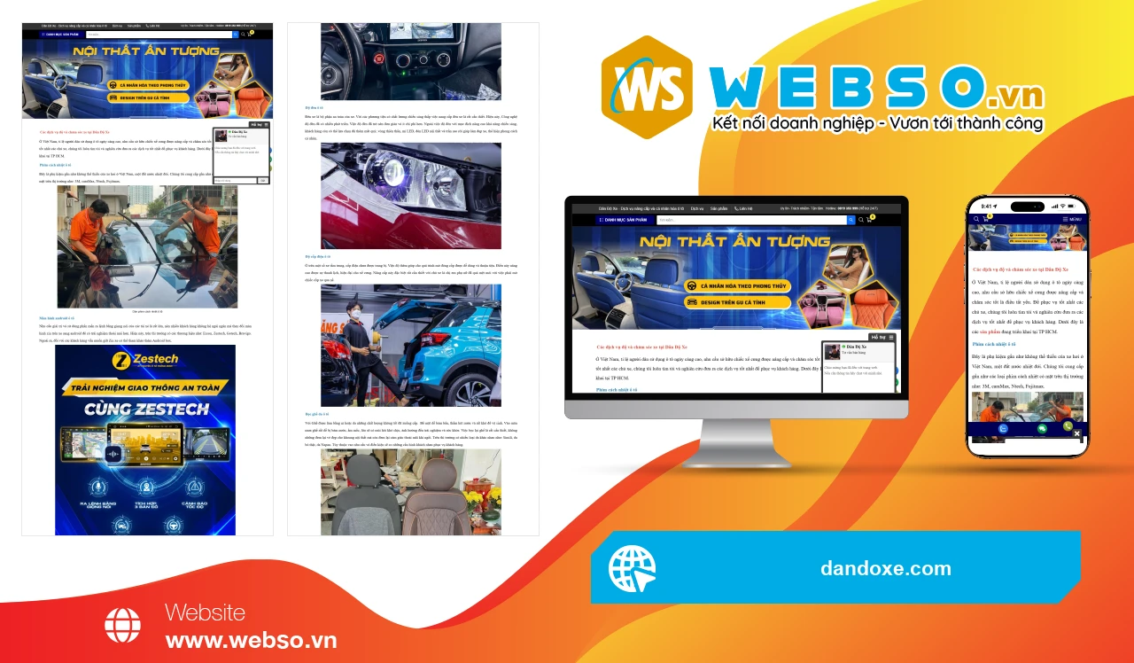 Thiết Kế Website Dịch Vụ Ô Tô Dân Độ Xe: Nâng Cấp Trải Nghiệm Ô Tô Đỉnh Cao