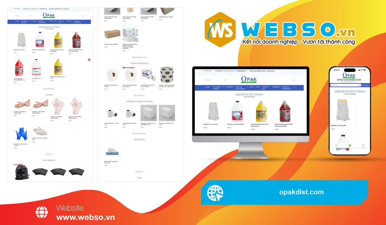 Thiết Kế Website Cung Cấp Sản Phẩm OPAK DISTRIBUTION: Nâng Cao Trải Nghiệm Khách Hàng Đột Phá