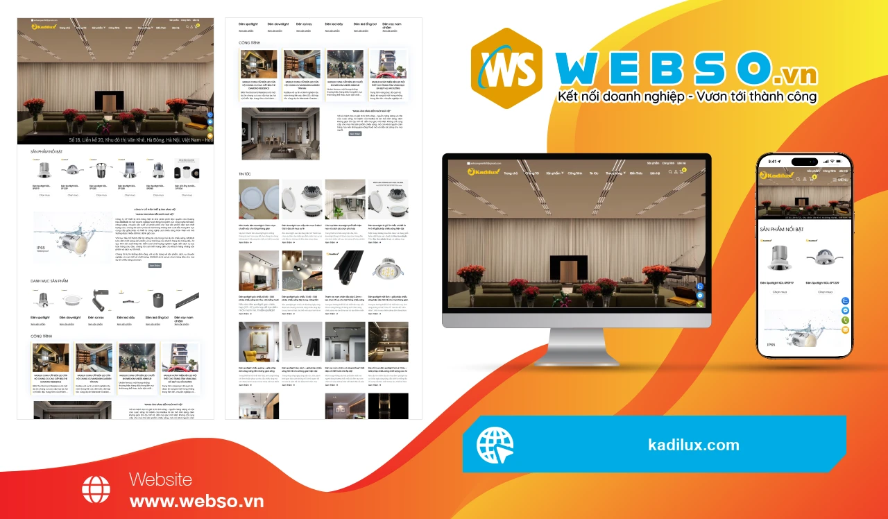 Thiết Kế Website Thương Mại Điện Tử Công Ty Cổ Phần Thiết Bị Ánh Sáng Việt: Giải Pháp Chiếu Sáng Hiện Đại.