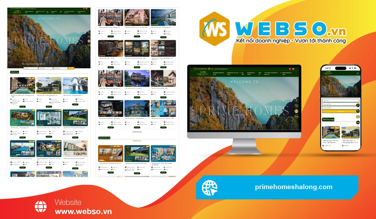 Thiết Kế Website Cho Thuê Villa Prime Homes Hạ Long: Trải Nghiệm Nghỉ Dưỡng Tuyệt Vời Tại Hạ Long
