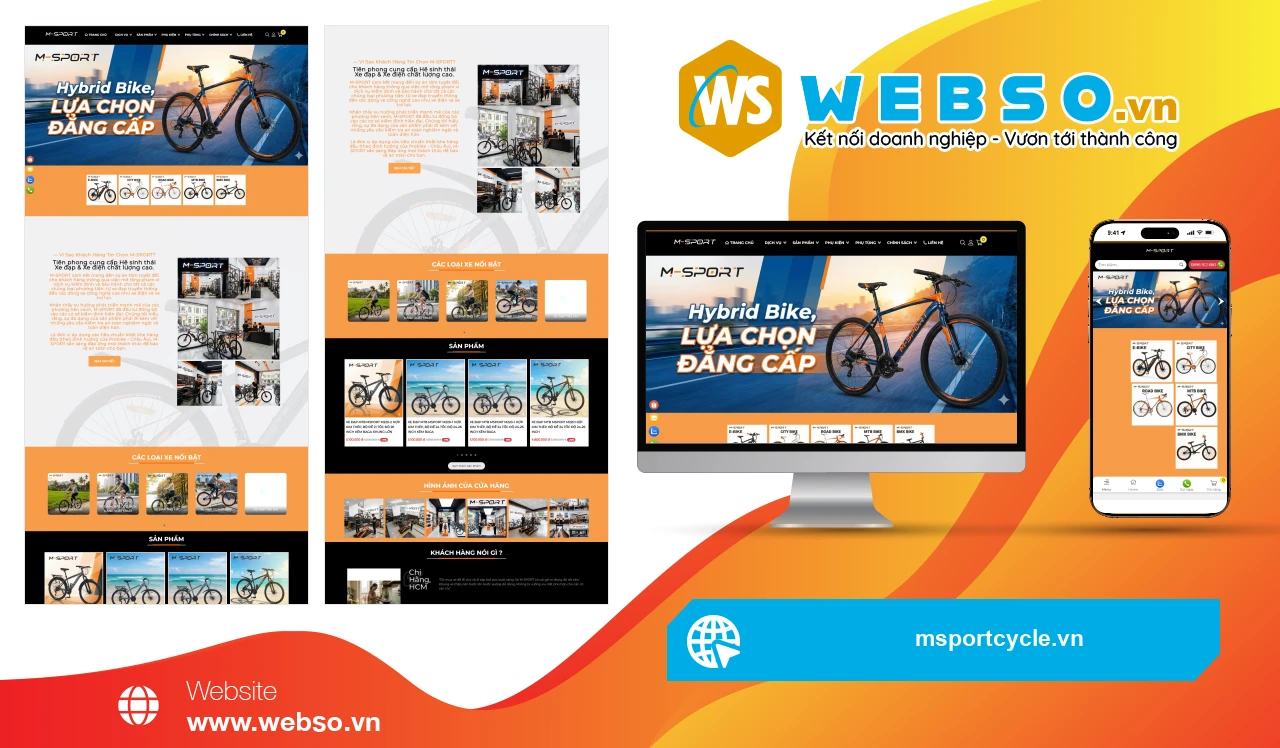 Thiết Kế Website Bán Hàng M Sport Cycle: Nơi Khách Hàng Tìm Kiếm Xe Đạp Thể Thao Chất Lượng