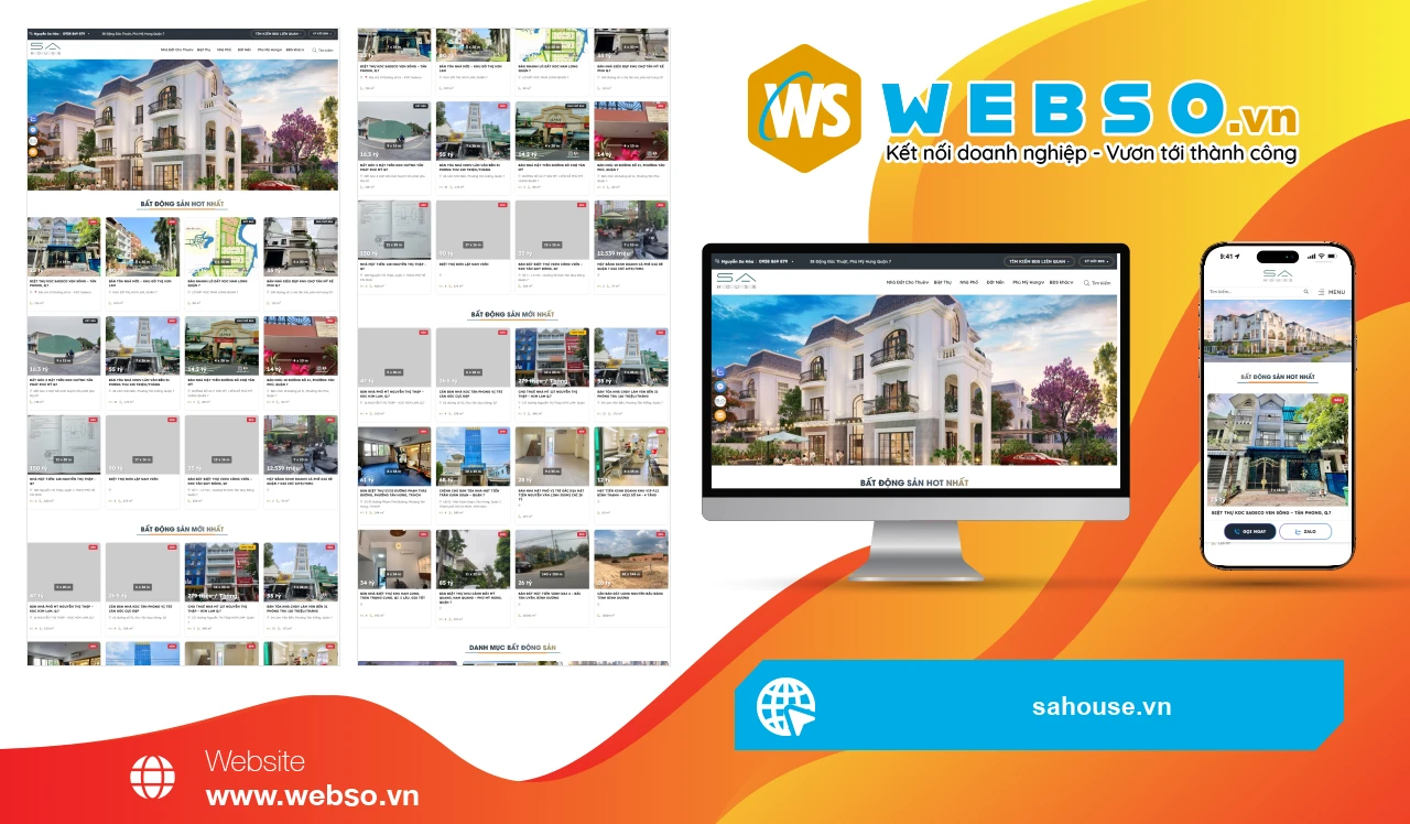 Thiết Kế Website Bất Động Sản SAHOUSE: Giải Pháp Tìm Kiếm Nhà Ở Thông Minh