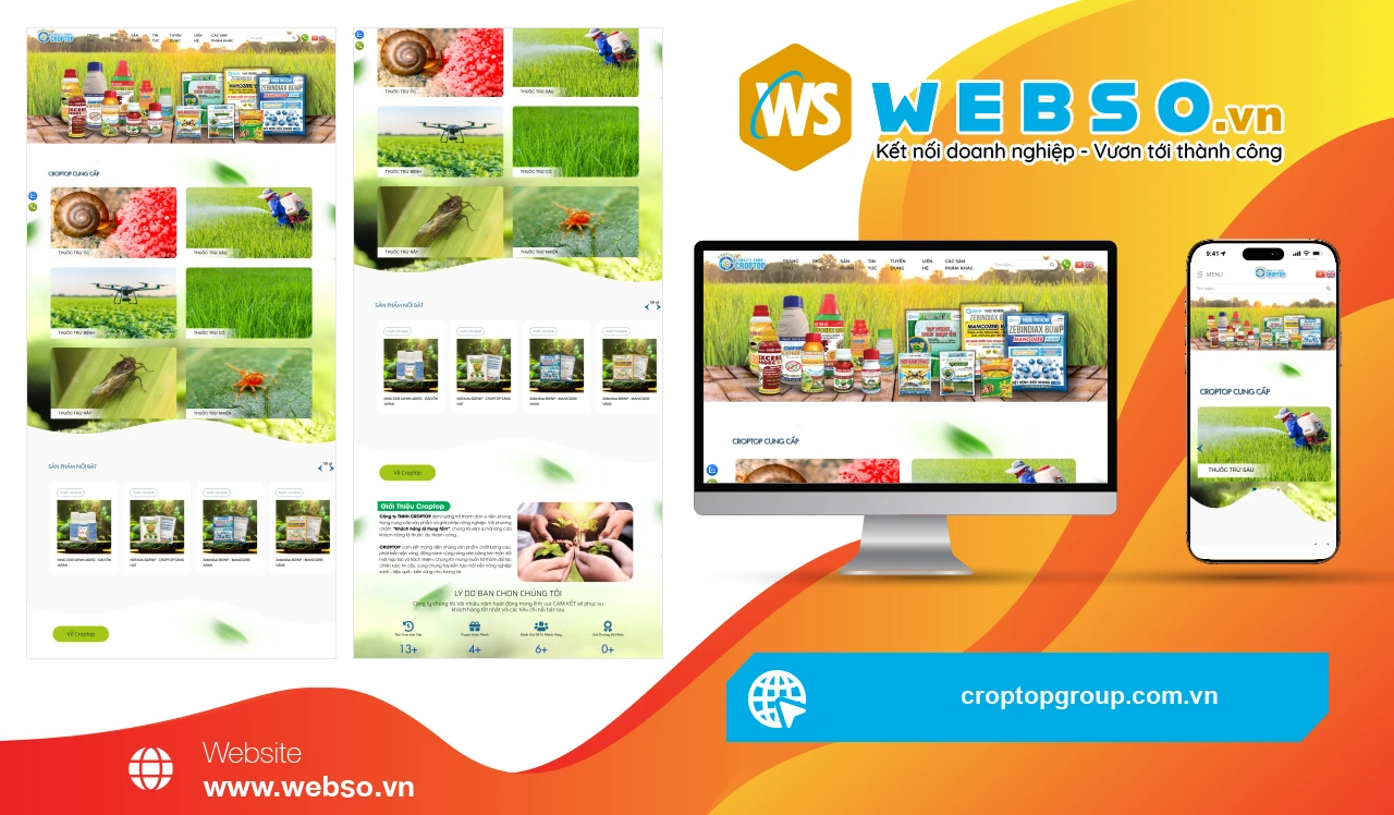 Thiết Kế Website Thương Mại Điện Tử Croptop: Giải Pháp Bảo Vệ Mùa Màng Hiệu Quả