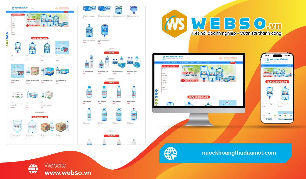 Thiết Kế Website Nước Khoáng Thủ Dầu Một: Trải Nghiệm Mua Sắm Nước Khoáng Tiện Lợi