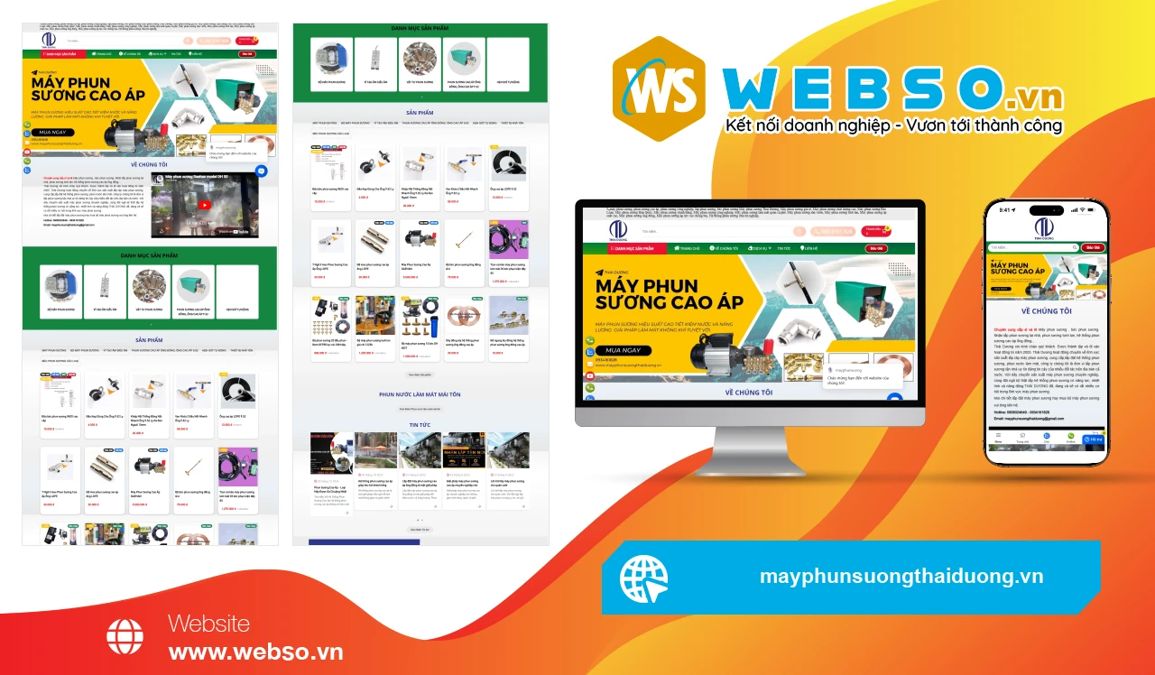 Thiết Kế Website Máy Phun Sương Thái Dương: Giải Pháp Tăng Cường Hiện Diện Trực Tuyến