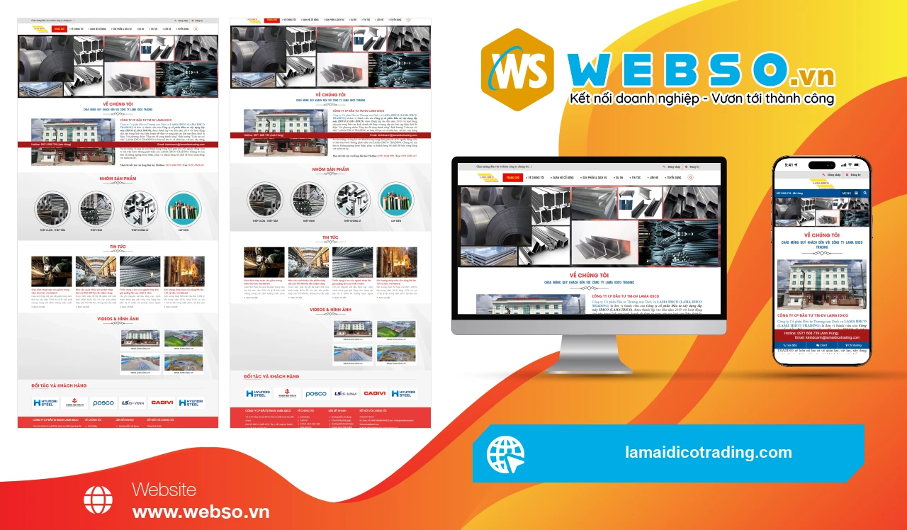 Thiết Kế Website Kinh Doanh Sắt Thép LAMA IDICO: Giải Pháp Kết Nối Hiệu Quả