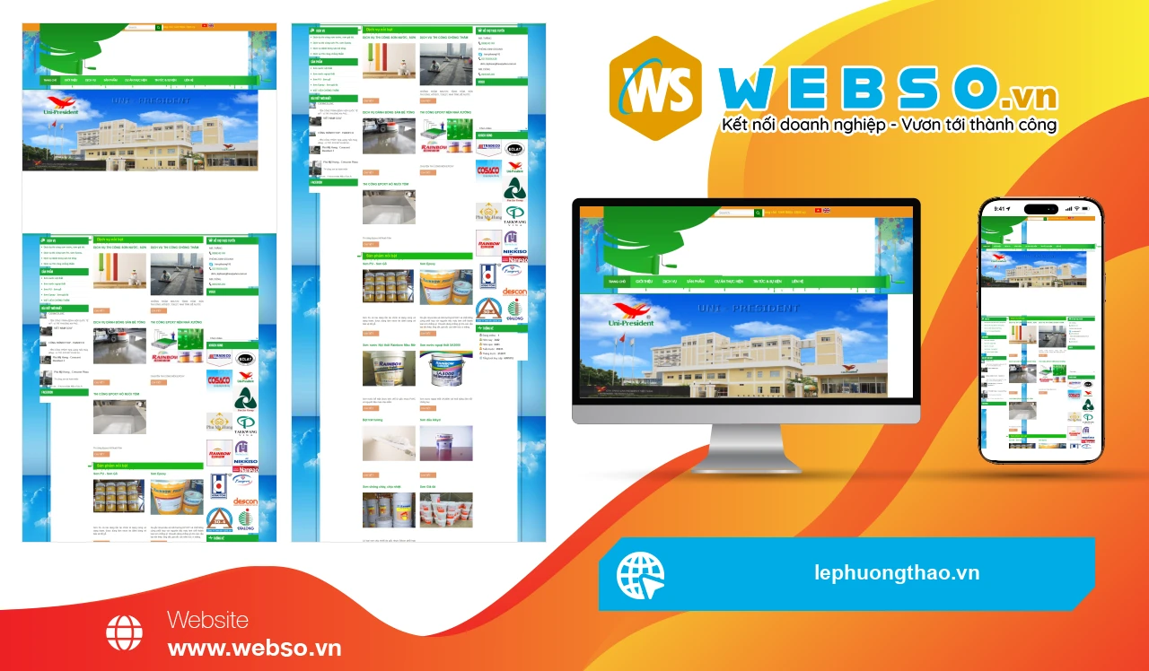 Thiết Kế Website Dịch Vụ Sơn Nước Lê Phương Thảo: Tăng Cường Nhận Diện Thương Hiệu Chuyên Nghiệp