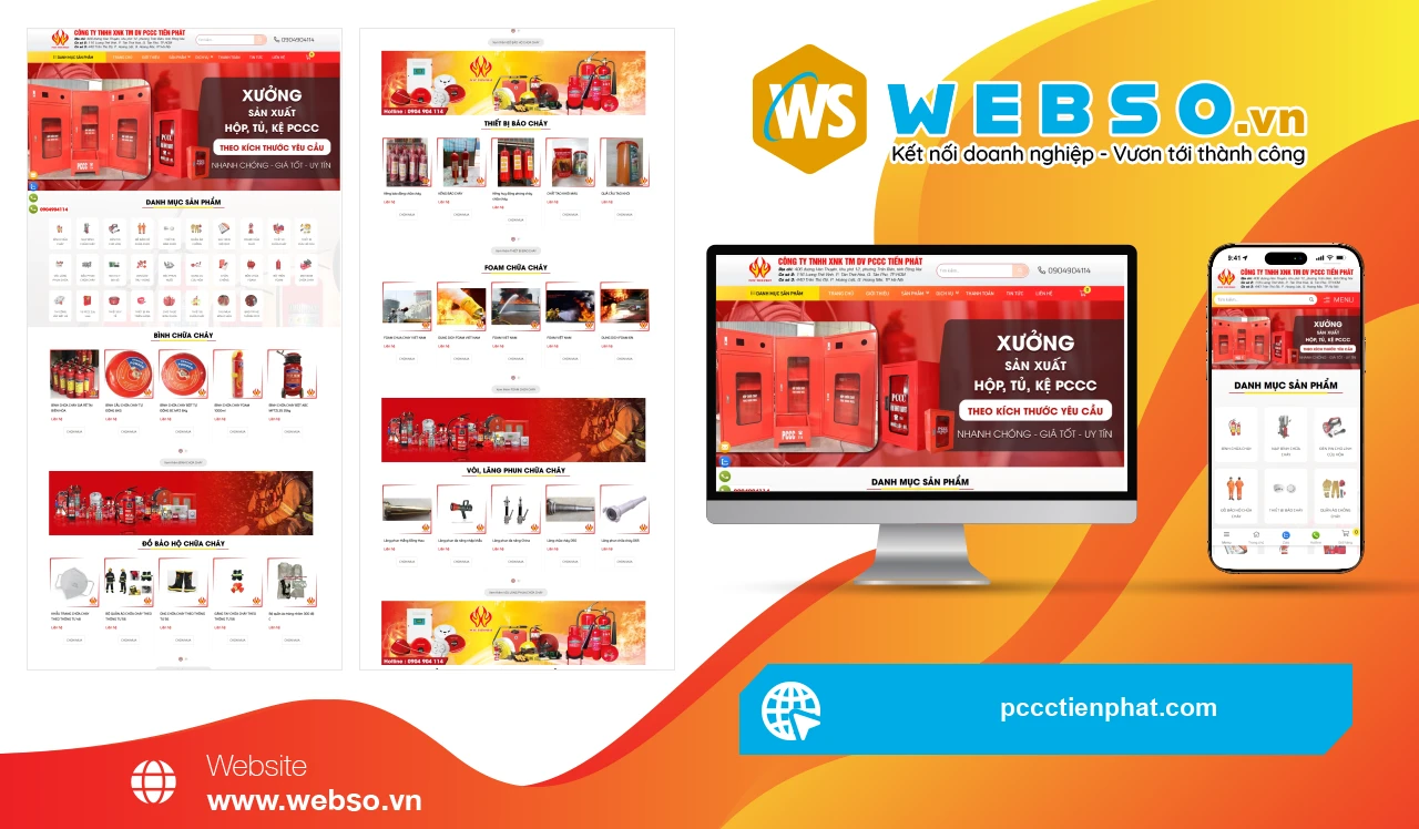 Thiết Kế Website Thiết Bị Phòng Cháy Chữa Cháy PCCC Tiến Phát: Giải Pháp Bán Hàng Hiệu Quả