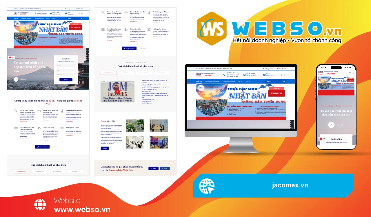 Thiết Kế Website Tuyển Dụng JACOMEX: Cầu Nối Giữa Người Lao Động Và Nhà Tuyển Dụng