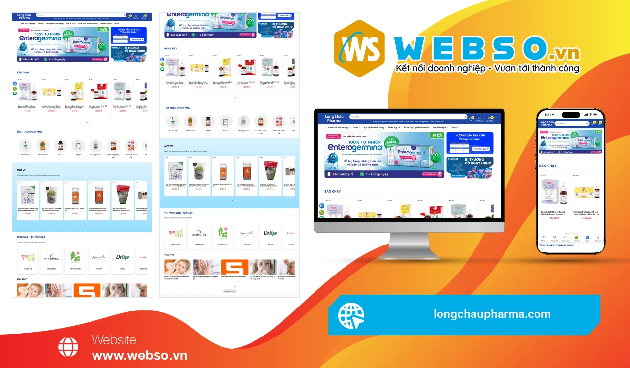 Thiết Kế Website Nhà Thuốc Long Châu Pharma: Giải Pháp Mua Sắm Dược Phẩm Tiện Lợi
