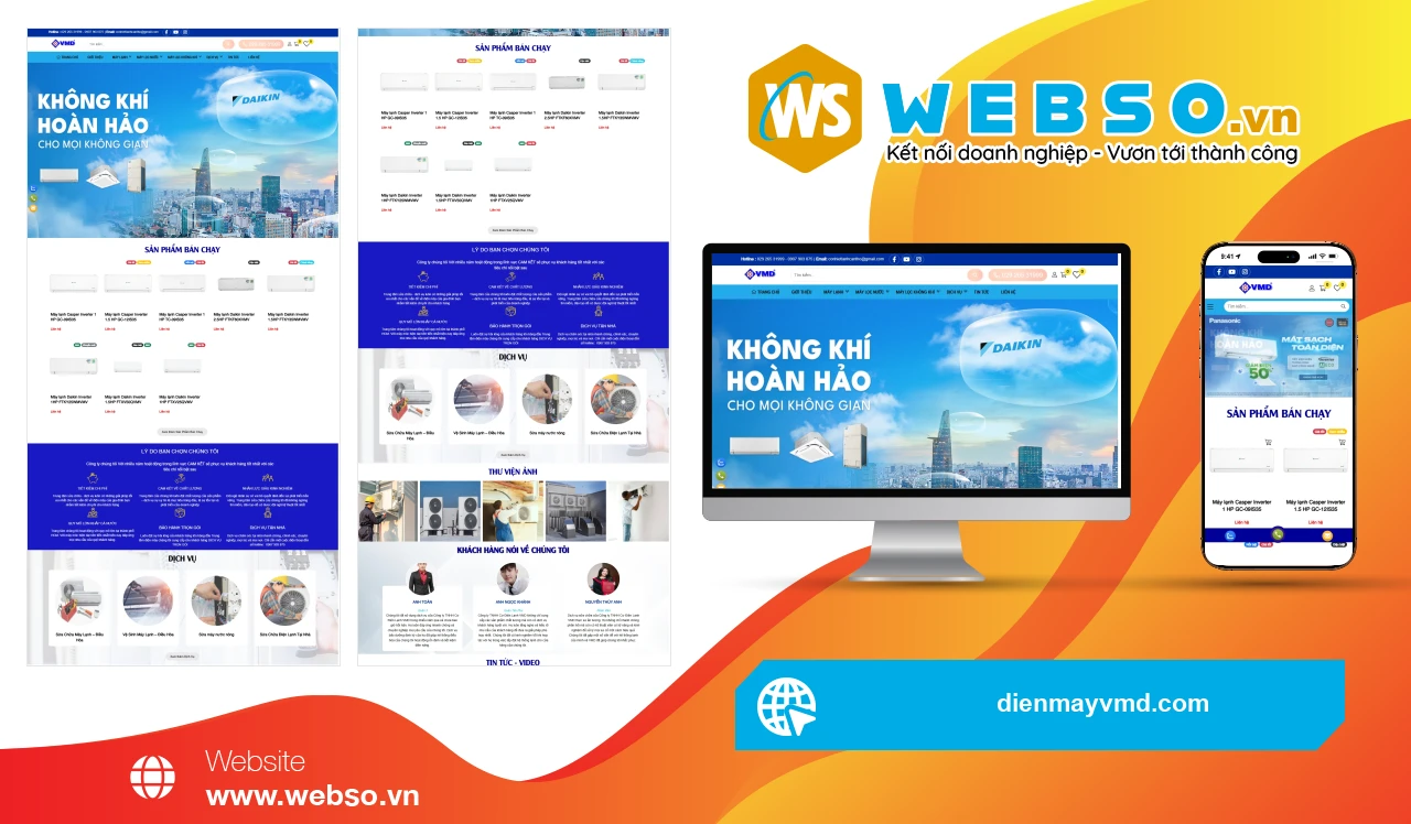 Thiết Kế Website Điện Lạnh VMD: Giải Pháp Đưa Thương Hiệu Đến Gần Khách Hàng Hơn