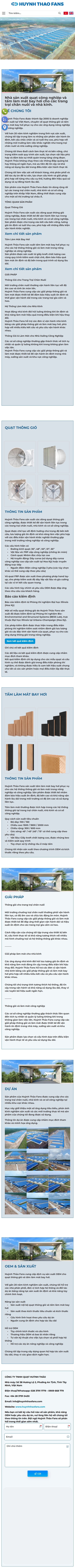 Giao diện mobile Thiết Kế Website Quạt Công Nghiệp Huỳnh Thảo: Giải Pháp Làm Mát Tối Ưu Cho Mọi Nhu Cầu.