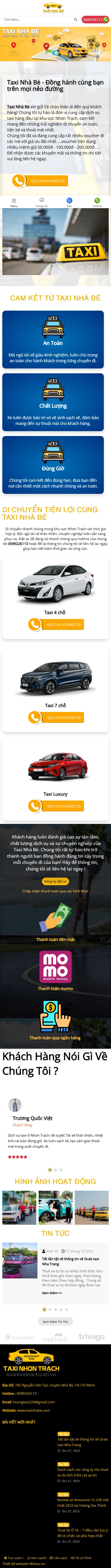 Giao diện mobile Thiết Kế Website Dịch Vụ Taxi Nhà Bè: Nền Tảng Đặt Xe Hiện Đại Và Tiện Lợi.