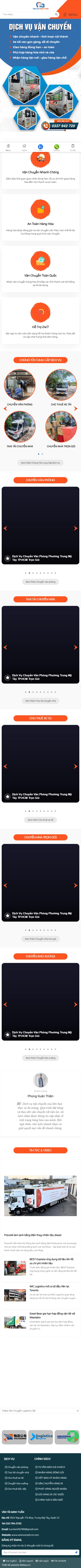 Giao diện mobile Thiết Kế Website Dịch Vụ Vận Tải Minh Tuấn: Giải Pháp Vận Chuyển Nhanh Chóng Và Tin Cậy