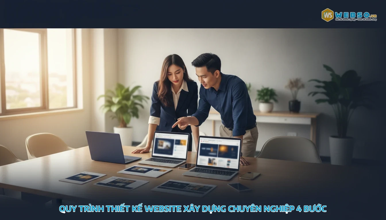 thiết kế website ngành xây dựng - Quy trình thiết kế website xây dựng chuyên nghiệp 4 bước