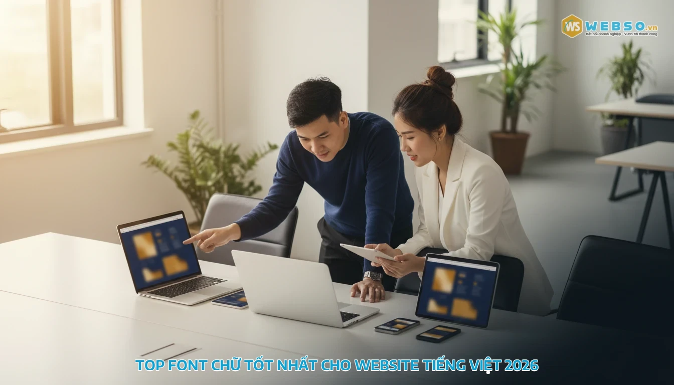 font chữ thiết kế web - Top font chữ tốt nhất cho website tiếng Việt 2026
