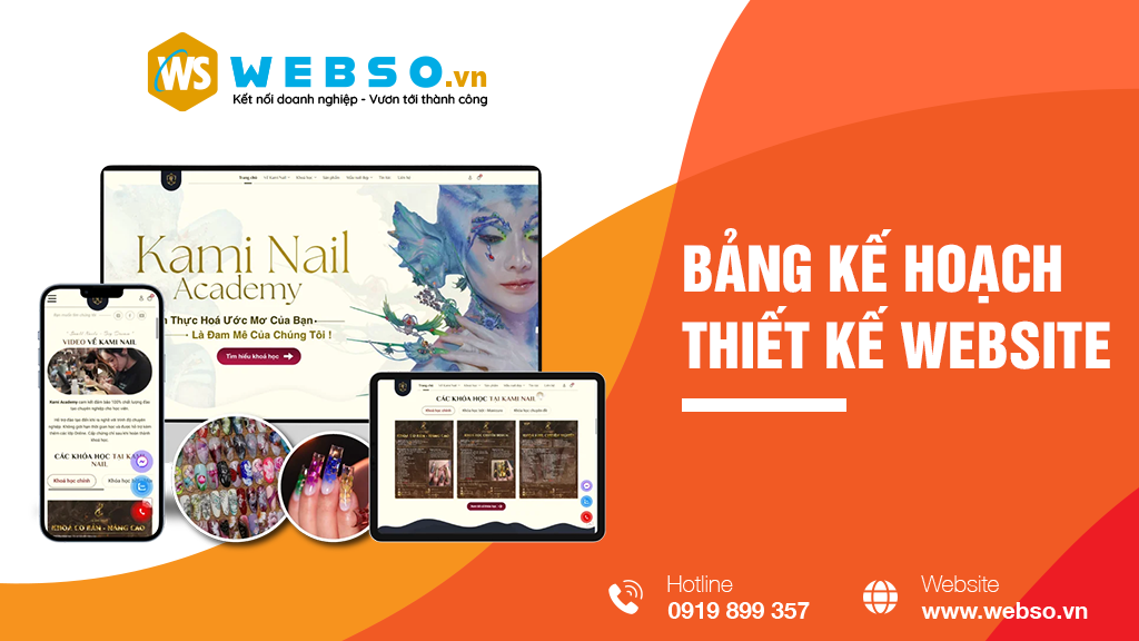Bảng kế hoạch thiết kế website