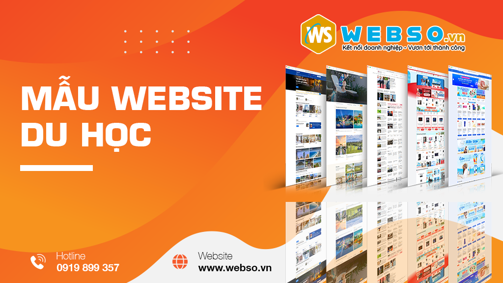 Mẫu website du học