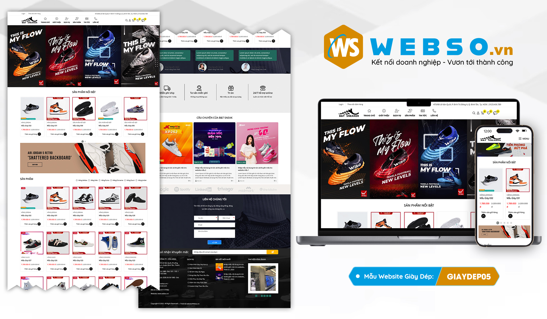 Mẫu website Giầy Dép 05
