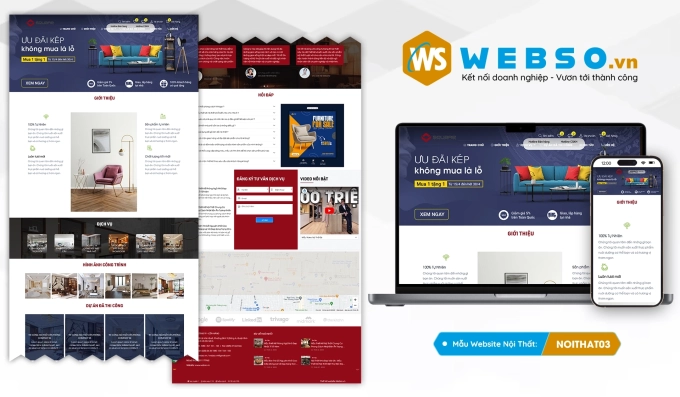 Mẫu website Nội Thất 03