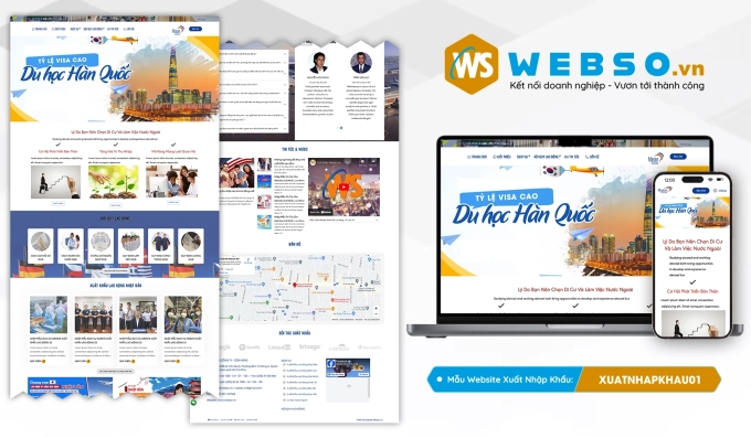 Mẫu website Xuất Nhập Khẩu 01
